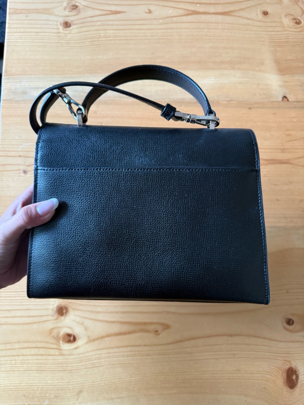 Kate Spade Black Leather Top-Handle Satchel - Picture 3 of 5